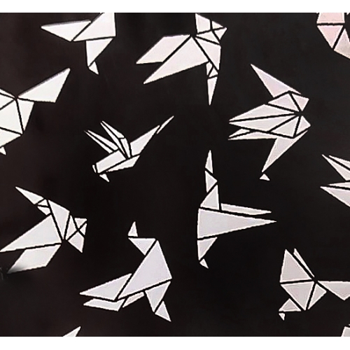Pościel bawełniana Dziecięca z płótna 160 - Origami czerń biel
